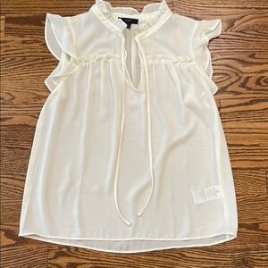 J. Crew off-white/cream Ruffled Blouse